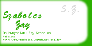szabolcs zay business card